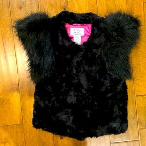 NEIMAN MARCUS FAUX FUR VEST